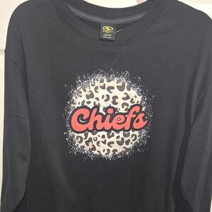 Black Chiefs Leopard Print Sweatshirt